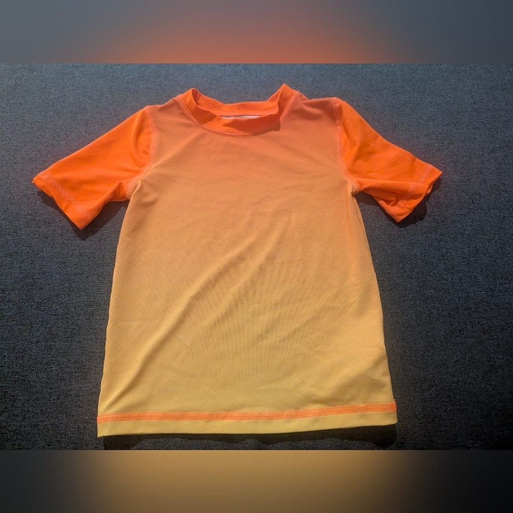 Cat & Jack Orange Gradient Short-Sleeve Rash Guard